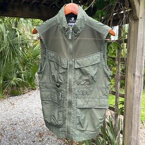 Black Yak Green Utility Outdoor Vest Multi-Pocket Mesh Tactical Fishing Gorpcore